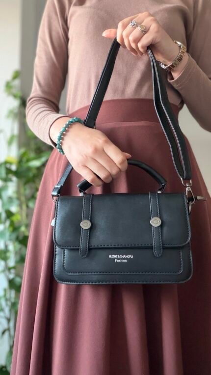 Sac à main double bouton